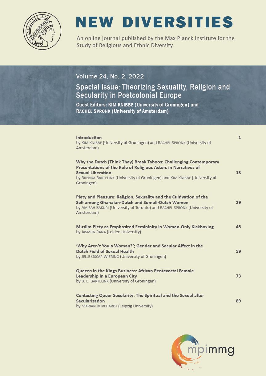 New Diversities 24 2 2022 Special Issue • Theorizing Sexuality Religion And Secularity In 0292